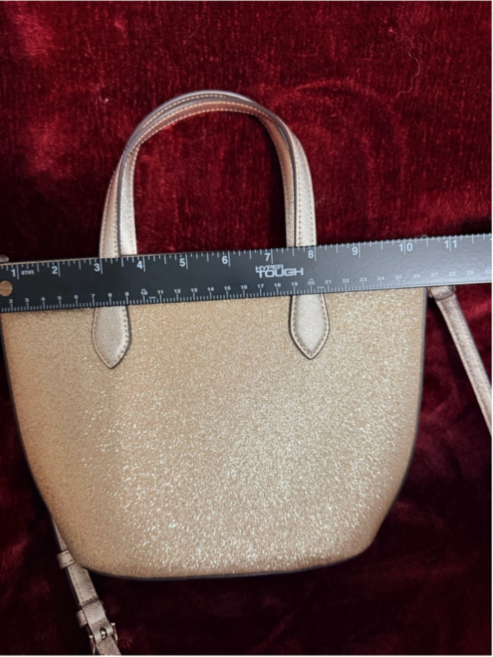 Kate Spade New York Gold Glimmer Satchel Crossbody NWOT - Picture 8 of 9